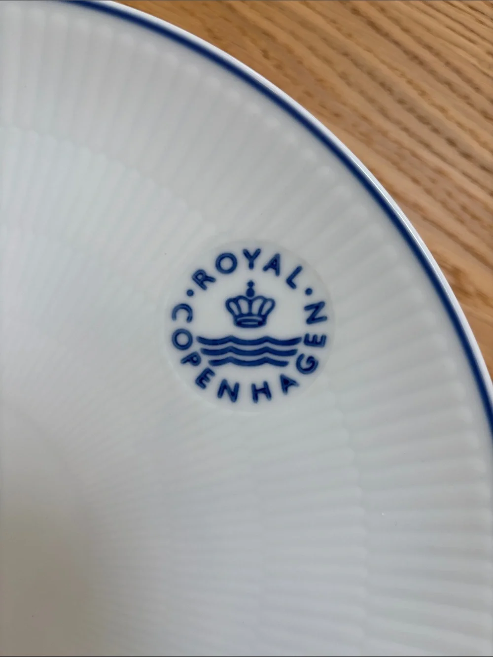 Royal Copenhagen set of 6 Blueline Plate Coupe 27 CM Porcelain Dinner Plates